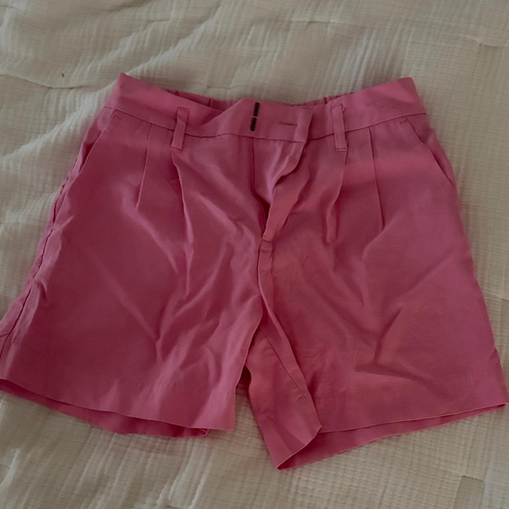a new day Pink Pleated High-Rise Tailored Shorts
